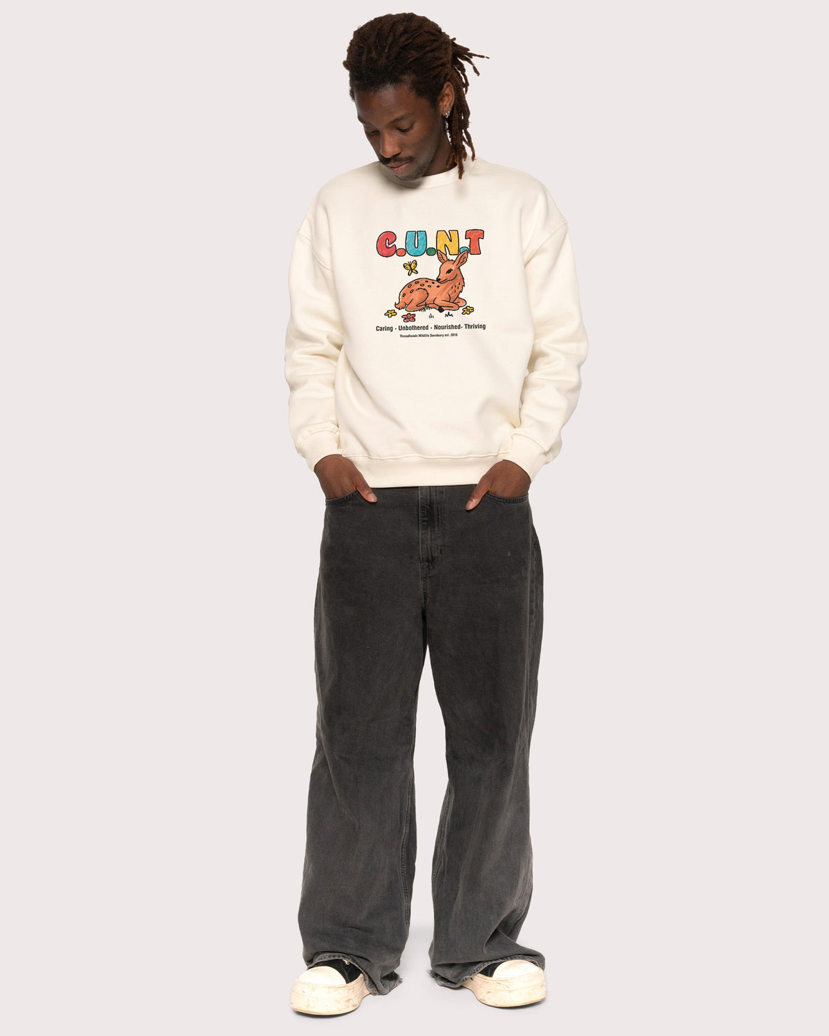 Caring Unbothered Nourished Thriving Sweatshirt product image 2