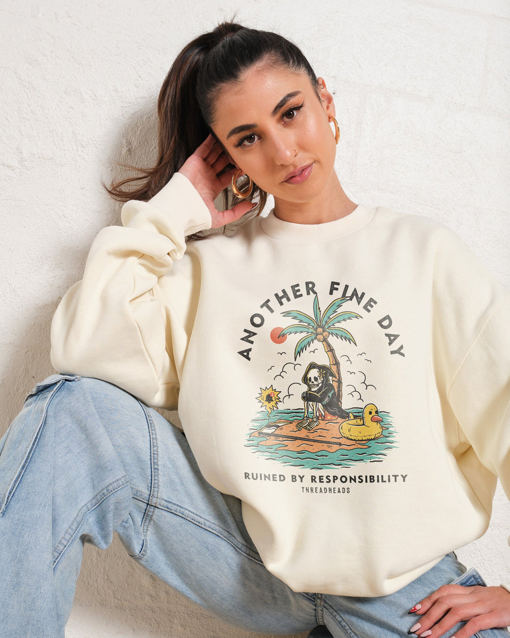 Another Fine Day Ruined by Responsibility Sweatshirt product image 3