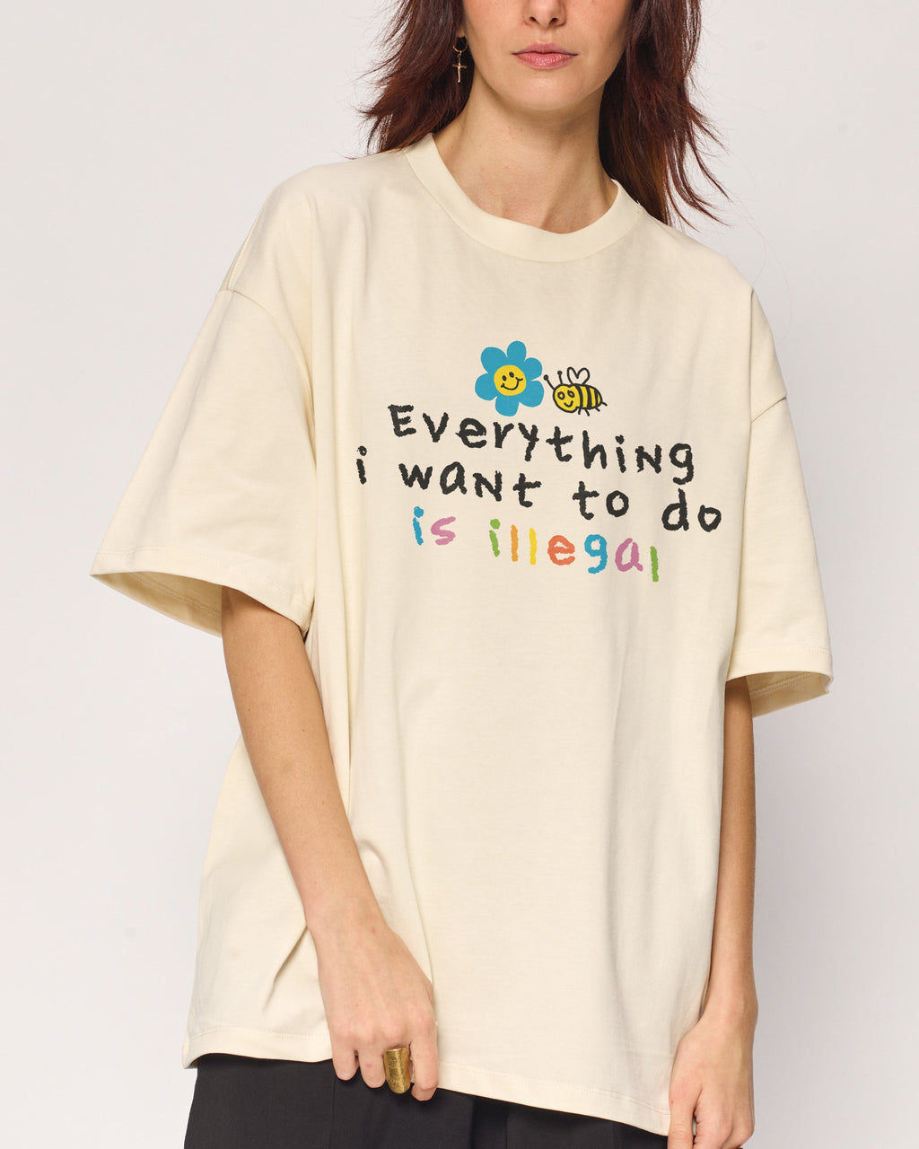 Everything is Illegal Oversized Tee product image 4