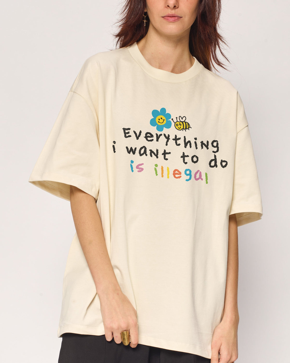 Everything is Illegal Oversized Tee product image 4