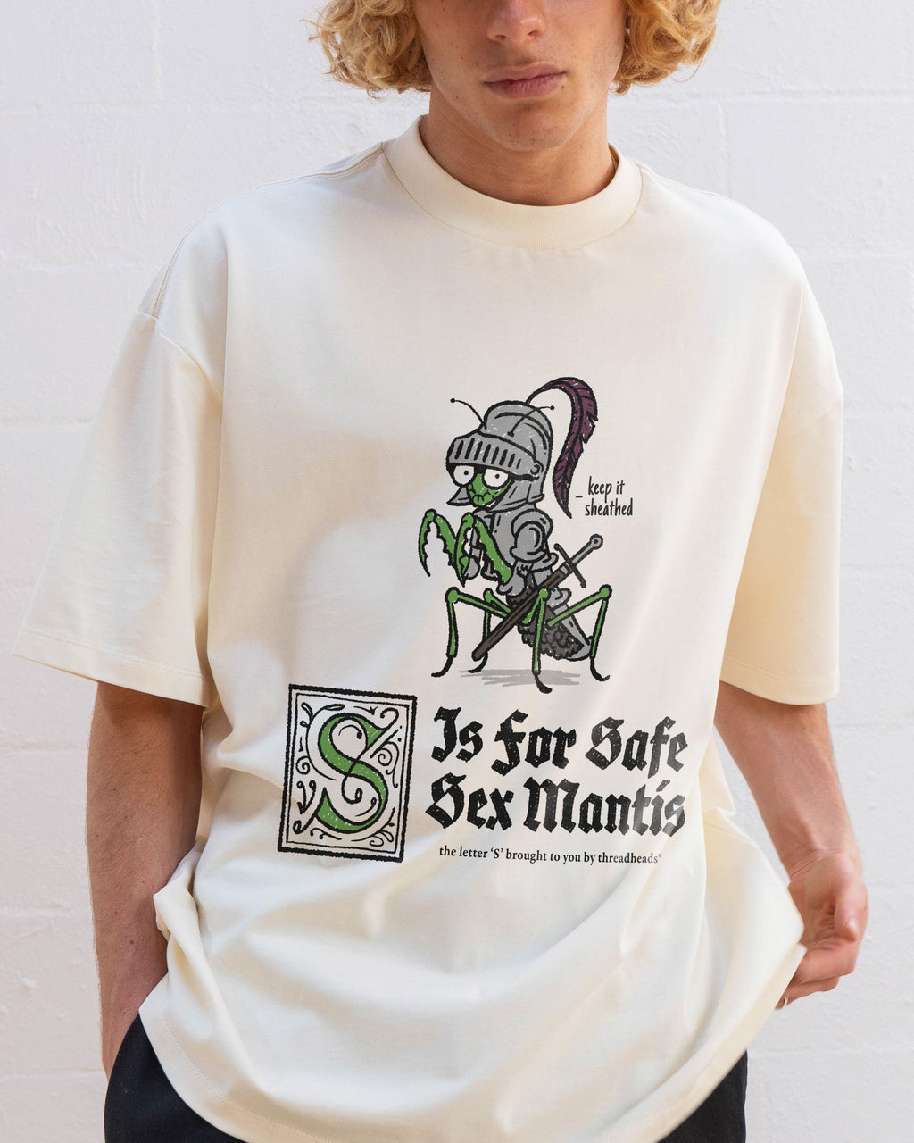 S is for Safe Sex Mantis Oversized Tee product image 1