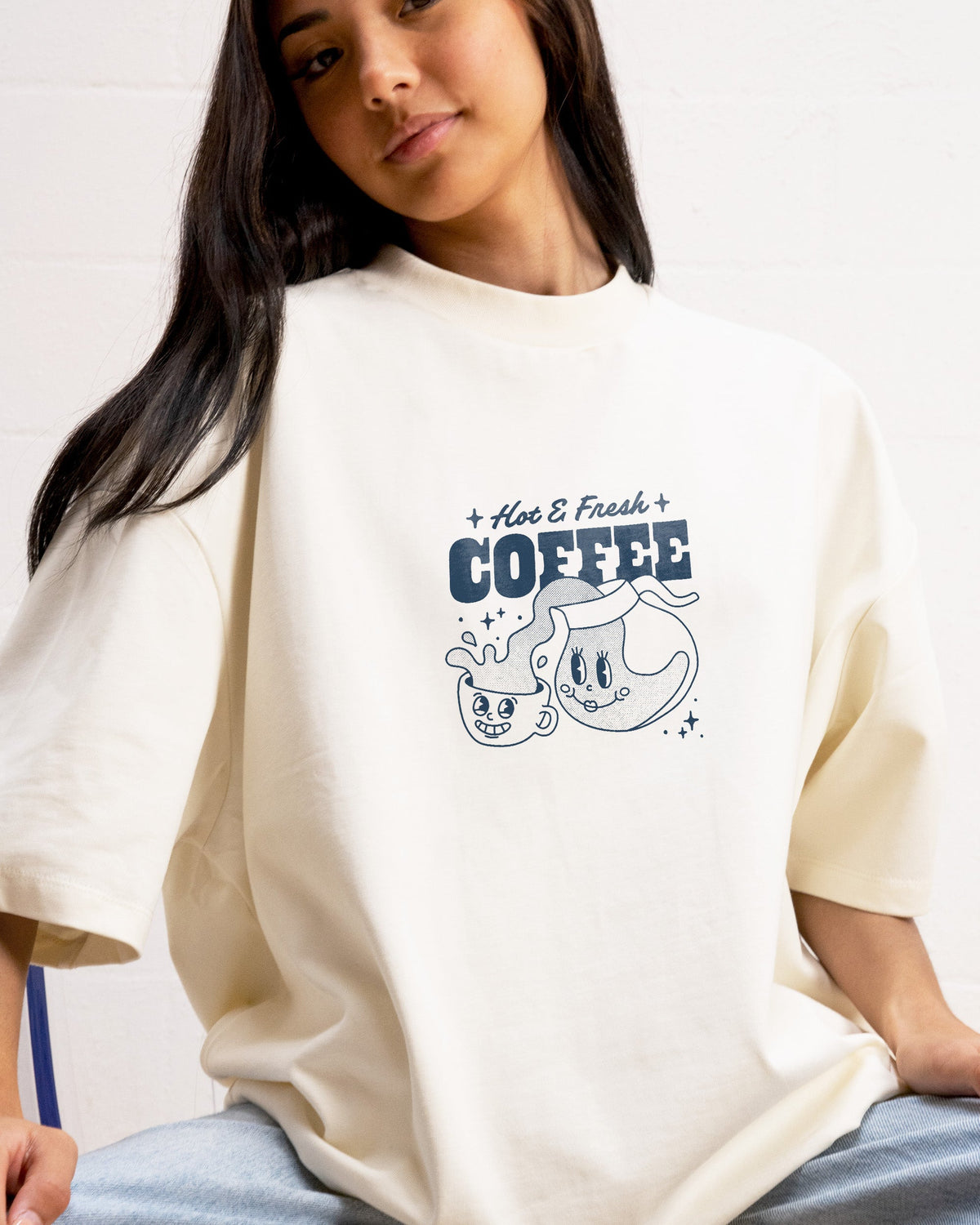 Hot & Fresh Coffee Oversized Tee product image 4