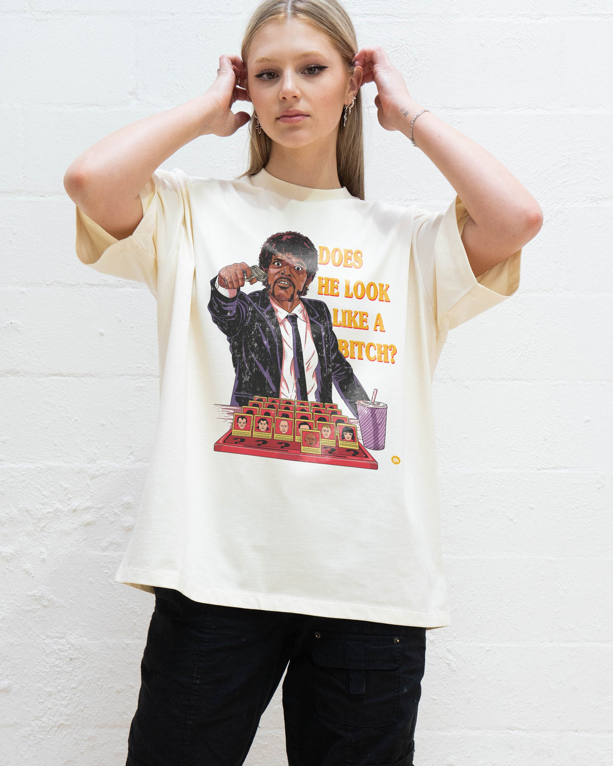 Does He Look Like a Bitch Oversized Tee product image 8