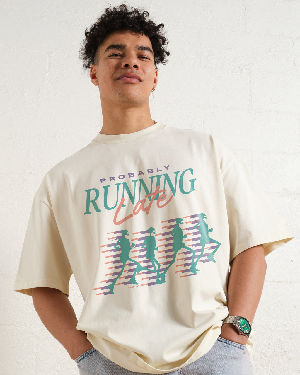 Probably Running Late Oversized Tee product image 5