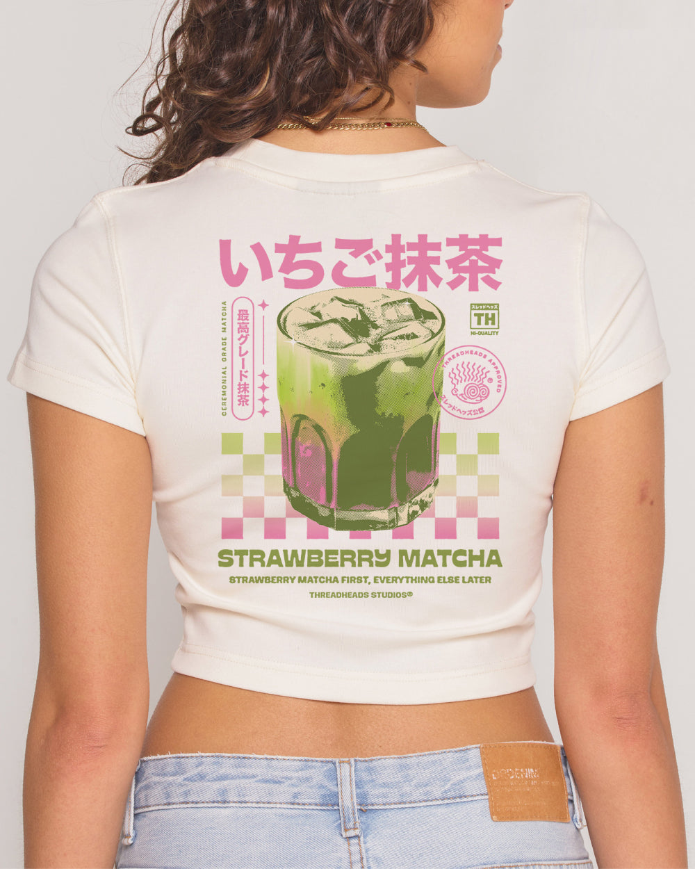 Strawberry Matcha Baby Tee product image 3
