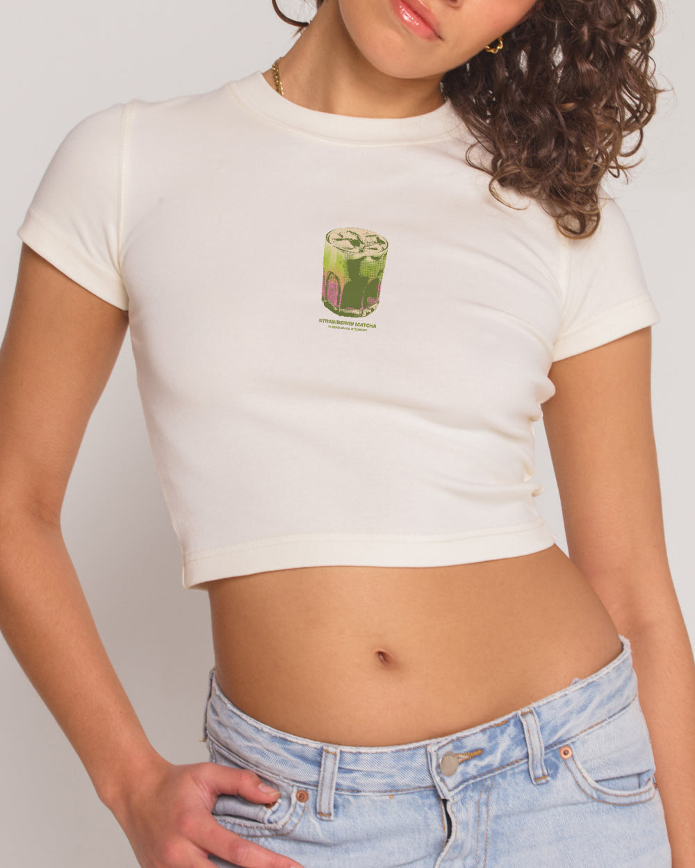 Strawberry Matcha Baby Tee product image 4