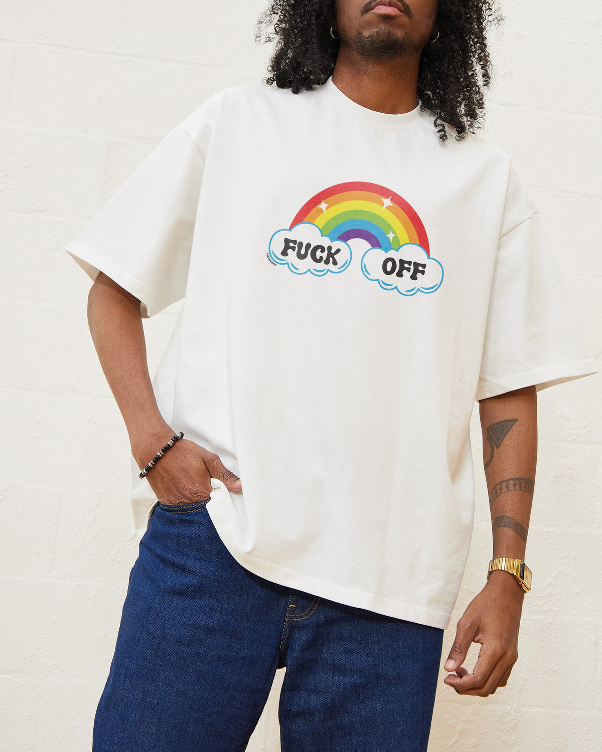 Fk Off Rainbow Oversized Tee product image 1