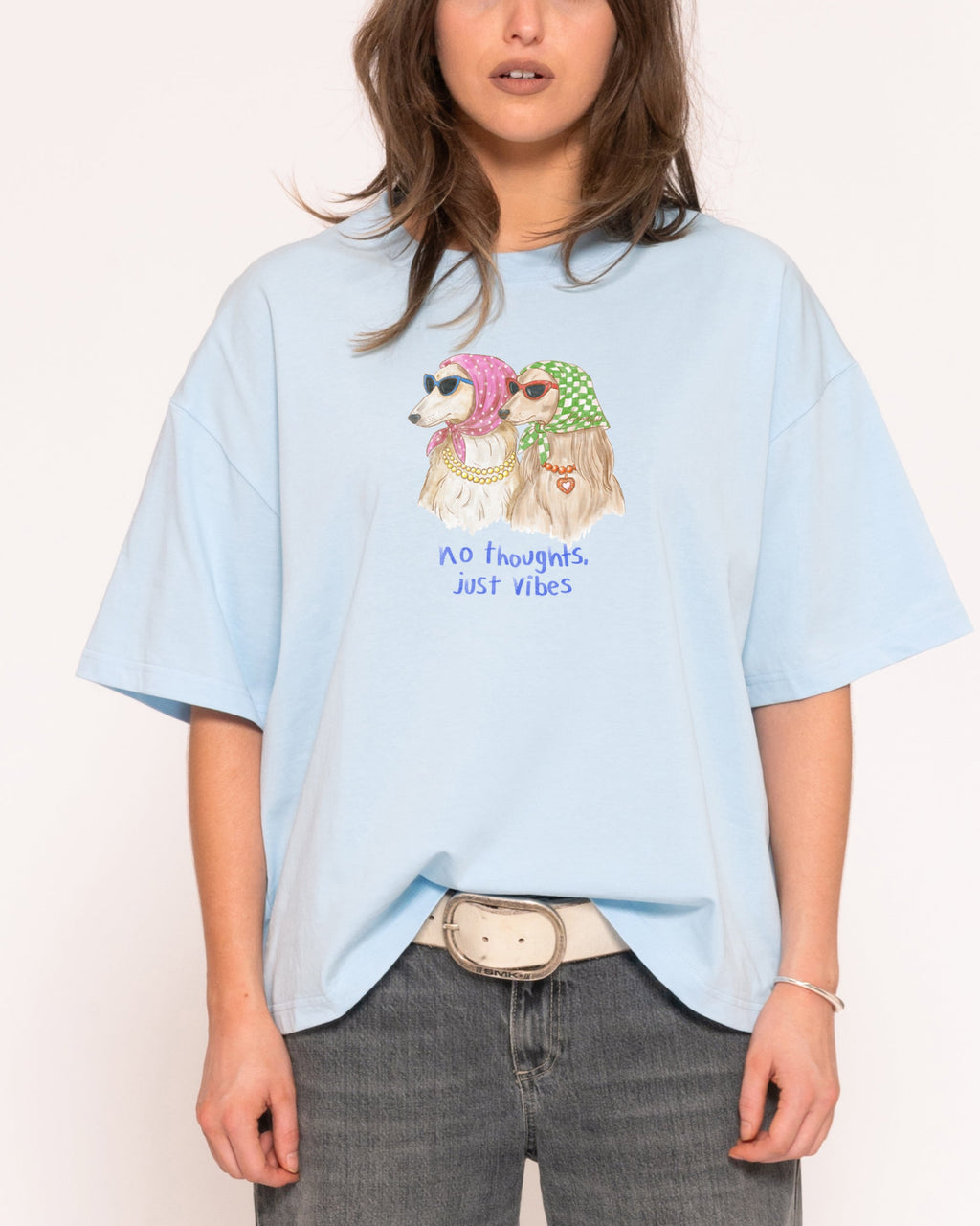 No Thoughts, Just Vibes Boxy Tee product image 3