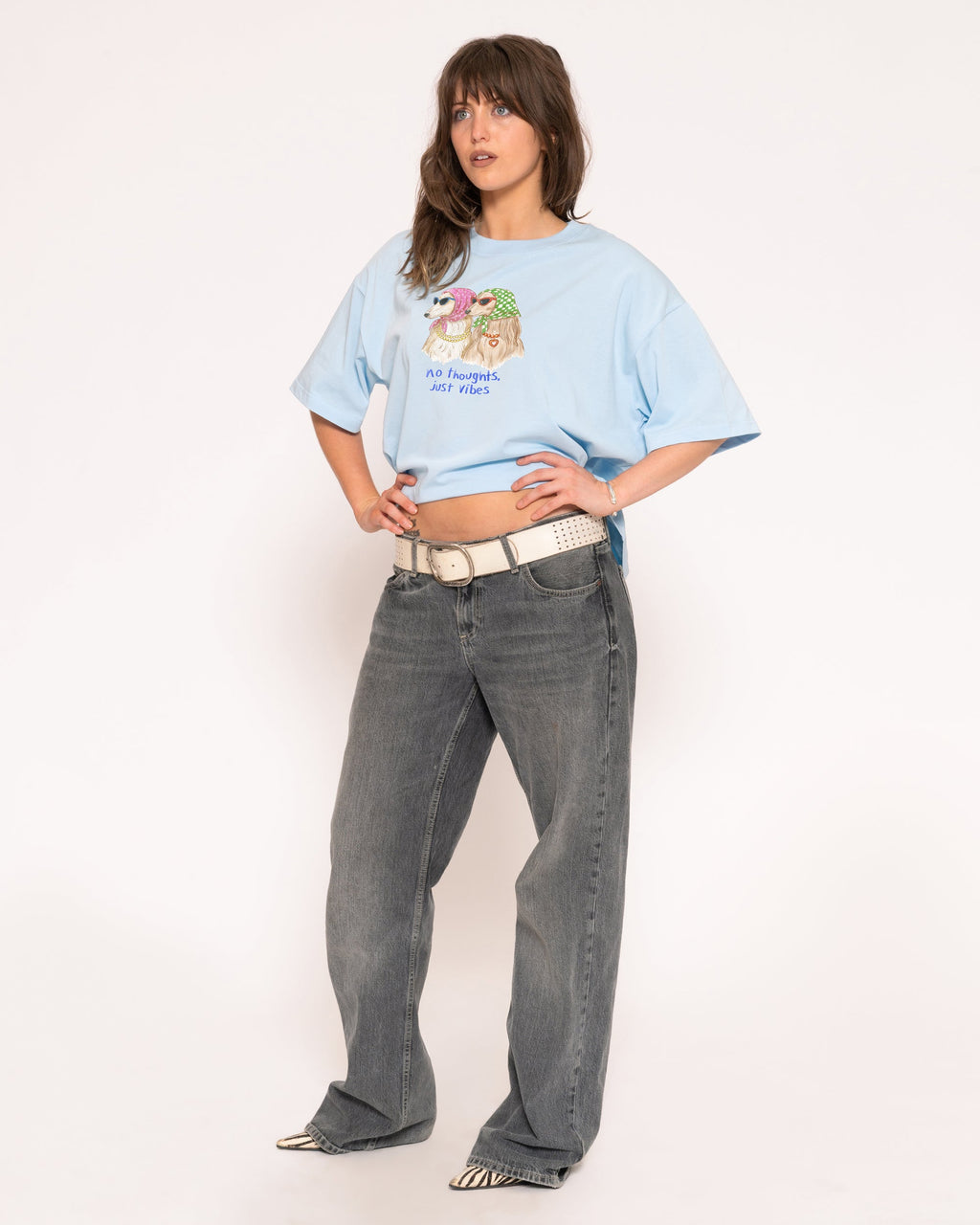 No Thoughts, Just Vibes Boxy Tee product image 4