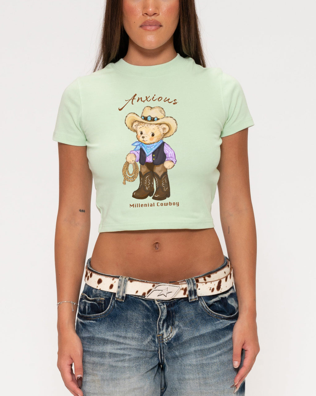 Anxious Millenial Cowboy Baby Tee product image 3