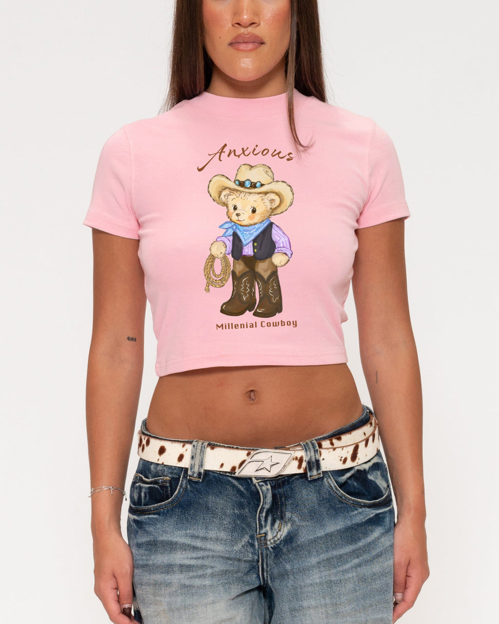 Anxious Millenial Cowboy Baby Tee product image 5