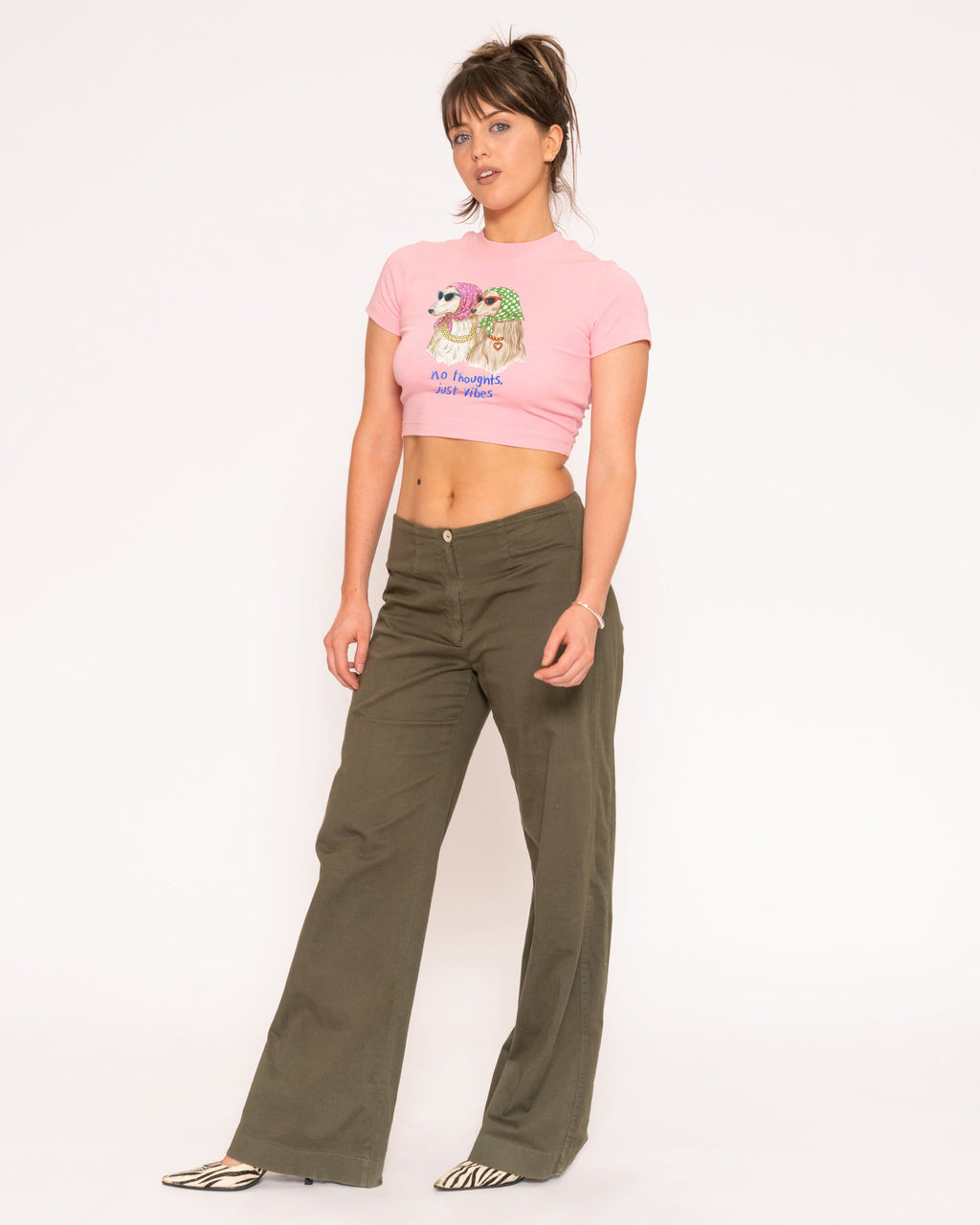 No Thoughts, Just Vibes Baby Tee product image 10