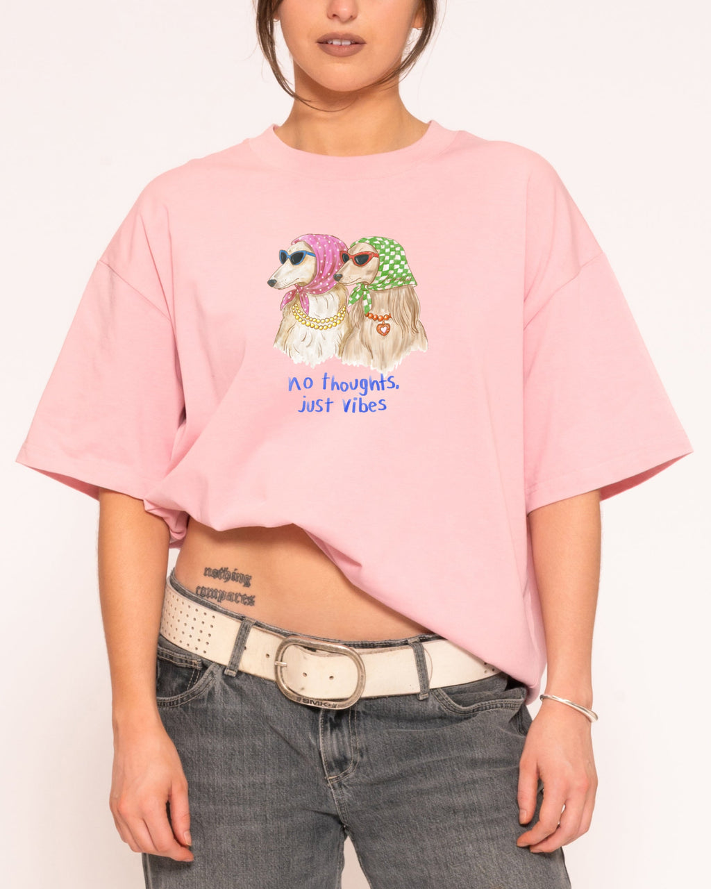 No Thoughts, Just Vibes Boxy Tee product image 7