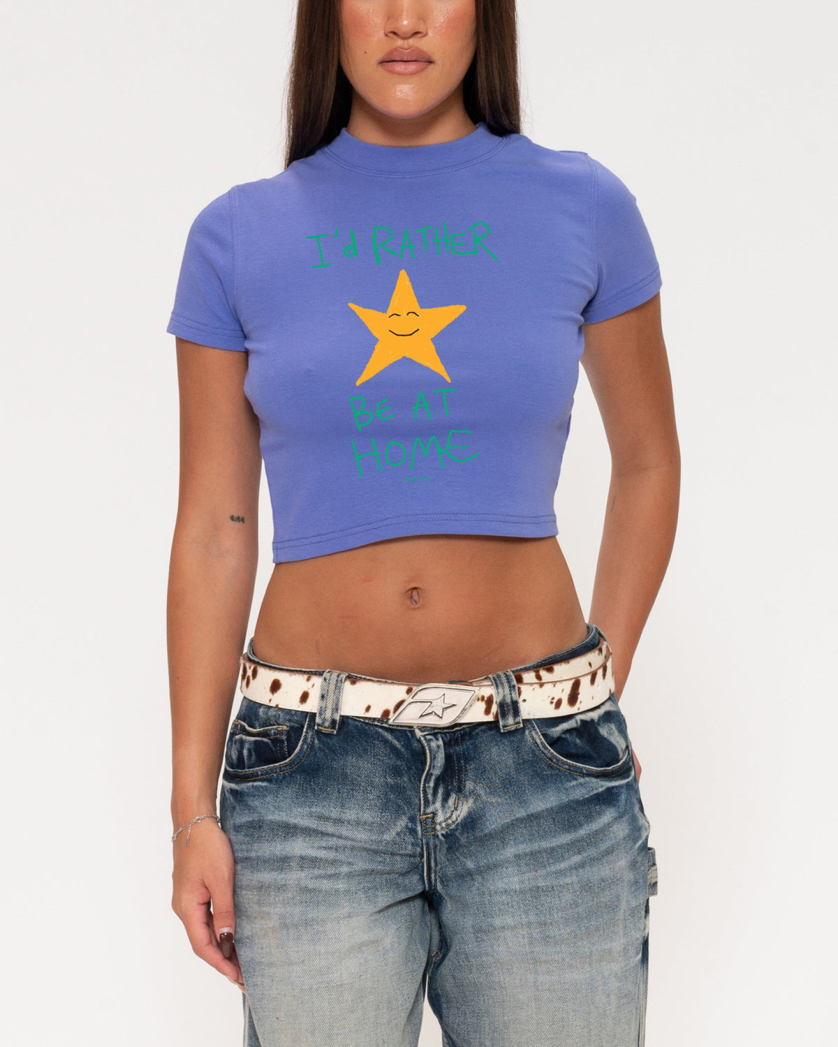 I'd Rather Be At Home Baby Tee product image 1