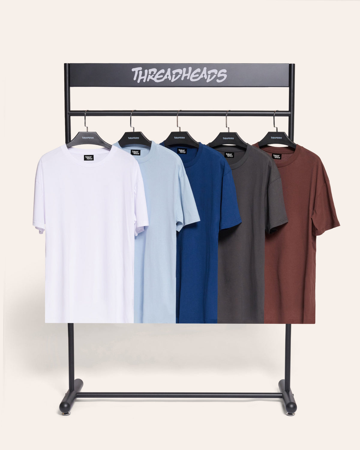 Classic Tee 5-Pack: Brown, Navy, Charcoal, Pale Blue, White product image 1