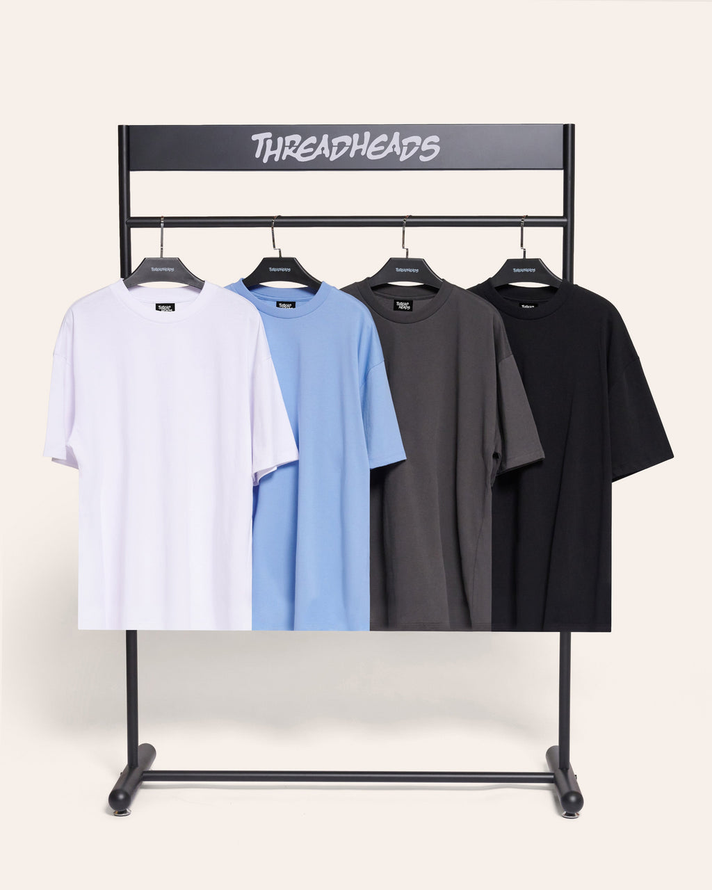 Oversized Tee 4 Pack: Charcoal, Black, Powder Blue, White product image 1