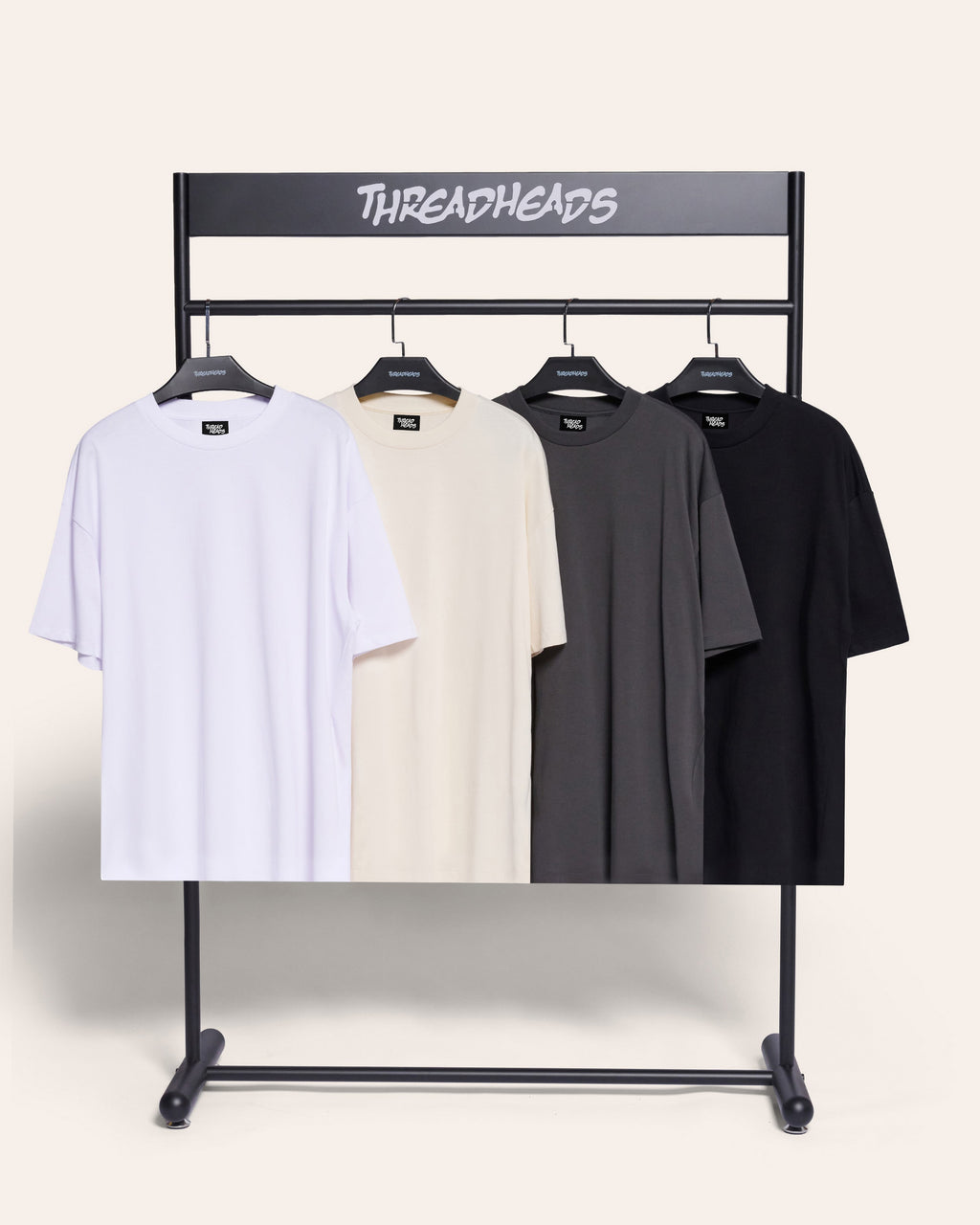 Oversized Tee 4 Pack: Black, Charcoal, Natural, White product image 1