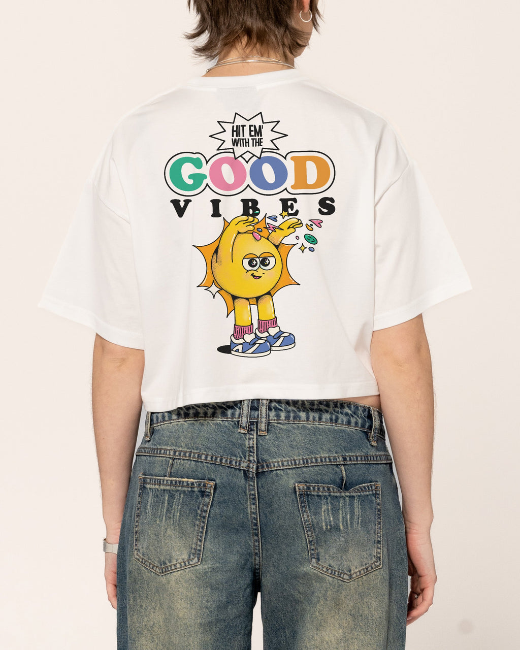 Hit Em' With the Good Vibes Crop Tee product image 1