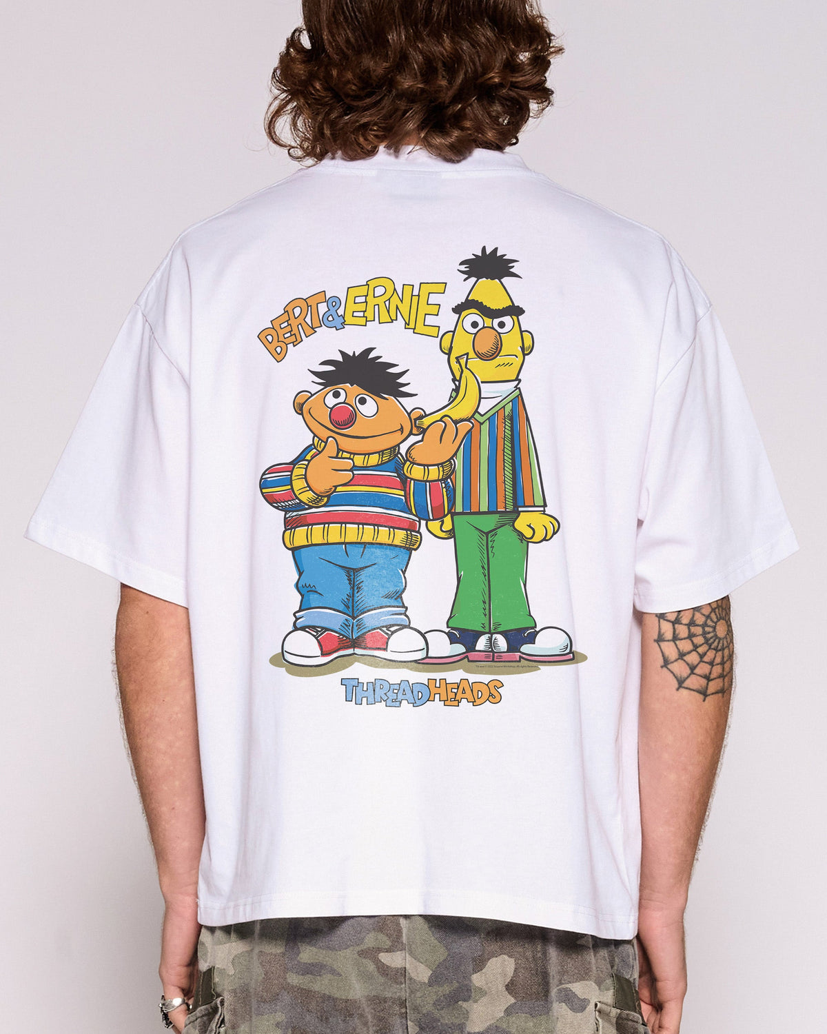 Bert And Ernie Driving Me Bananas Oversized Crop Tee product image 1