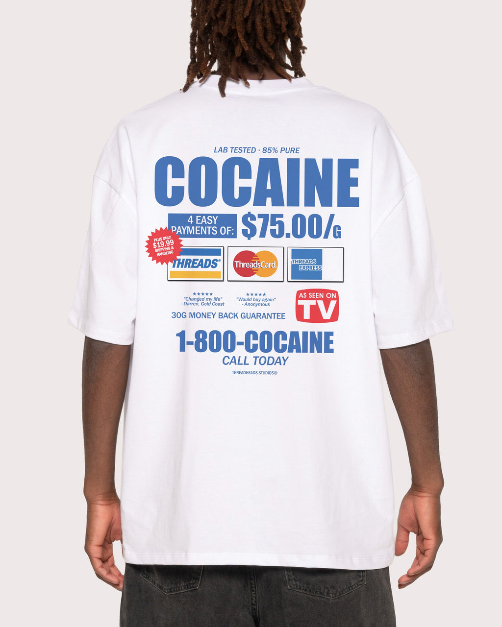 1-800-Cocaine Oversized Tee product image 7