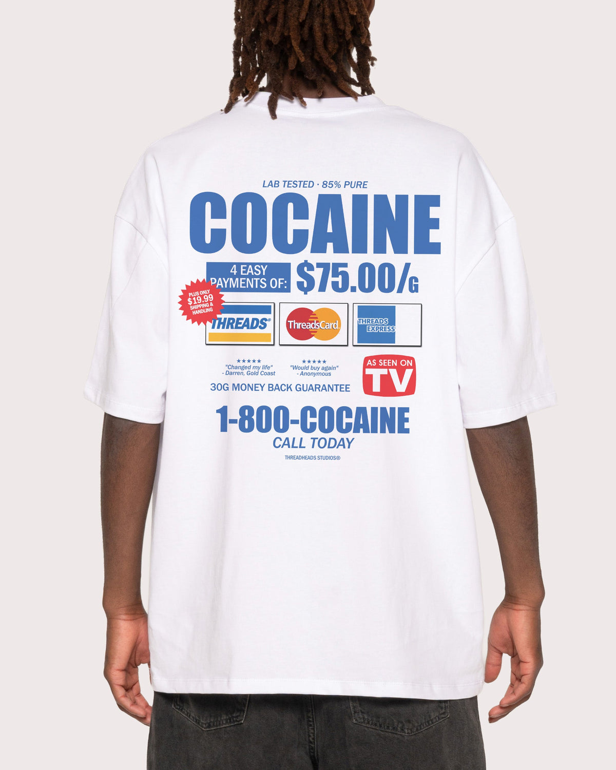 1-800-Cocaine Oversized Tee product image 7