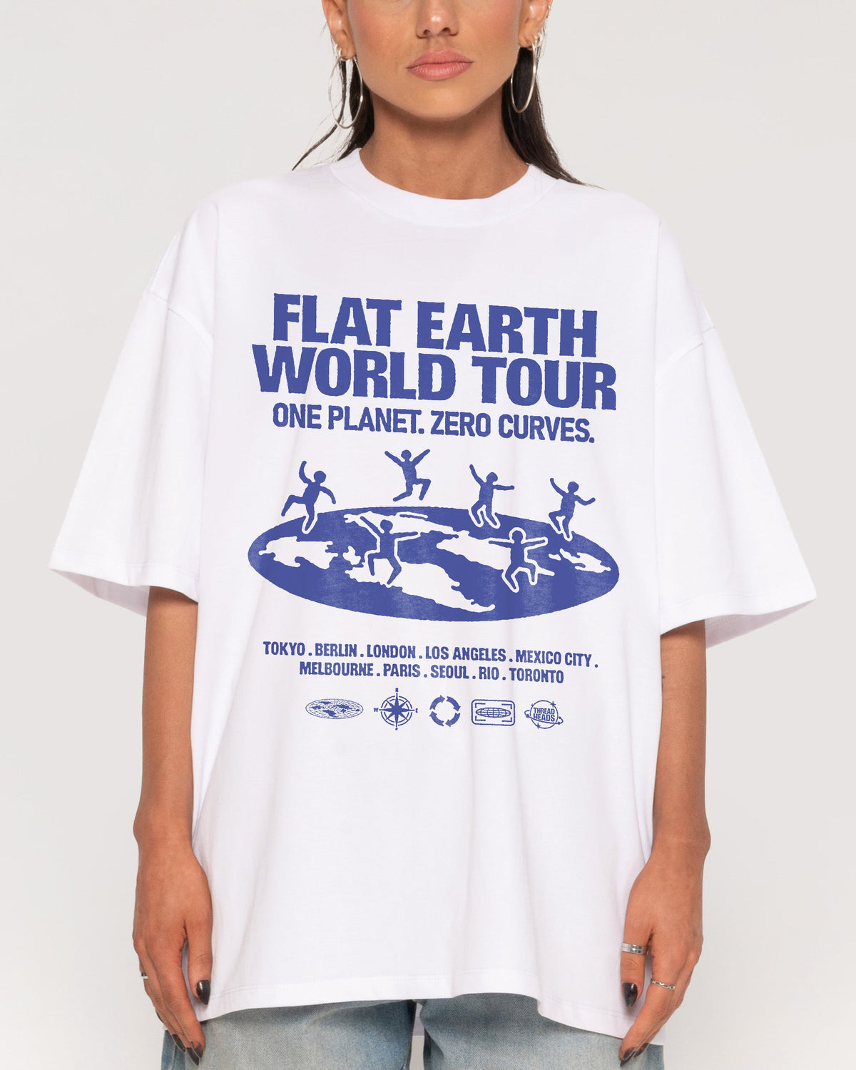 Flat Earth World Tour Oversized Tee product image 5