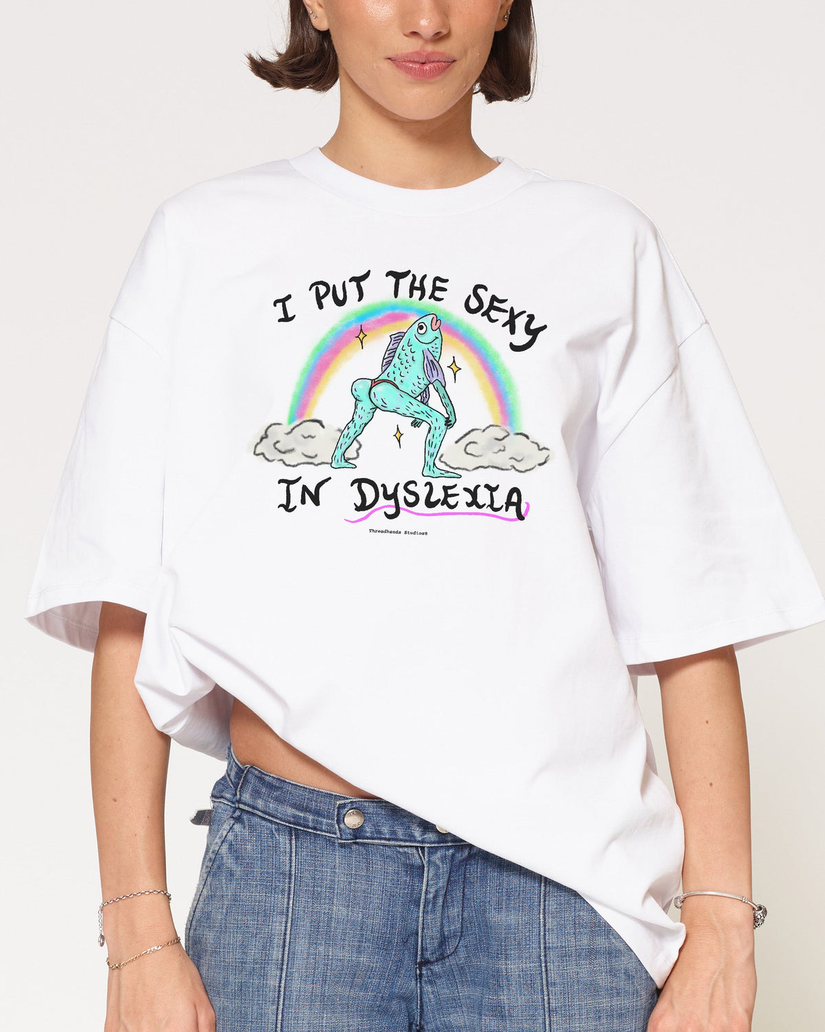 I Put the Sexy in Dyslexia Oversized Tee product image 1