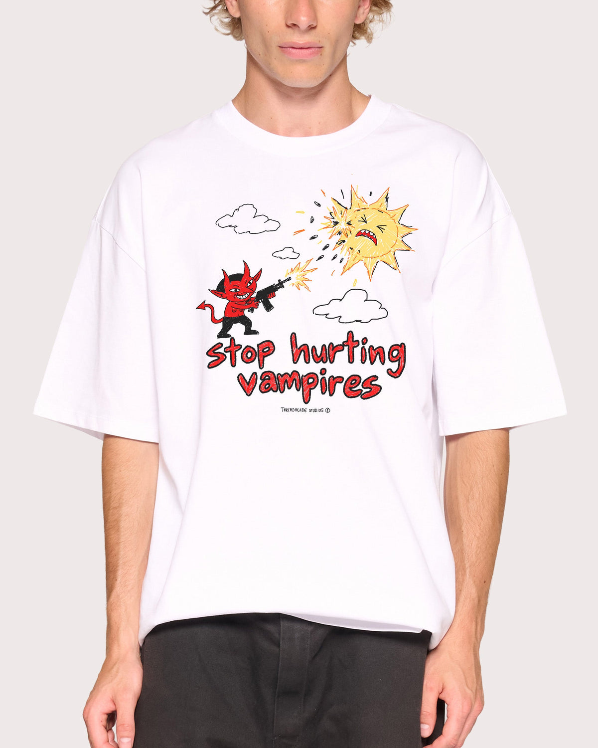 Stop Hurting Vampires Oversized Tee product image 1