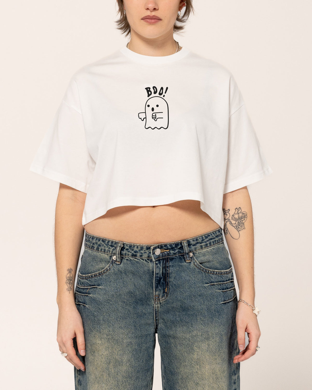 Boo Ghost Crop Tee product image 3