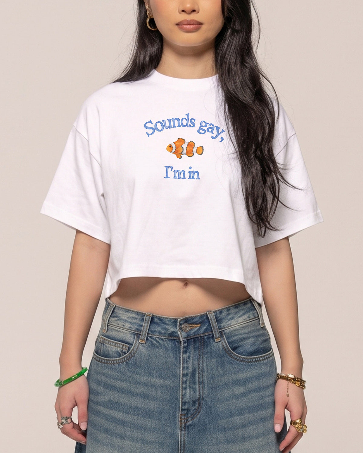 Sounds Gay, I'm In Crop Tee product image 3