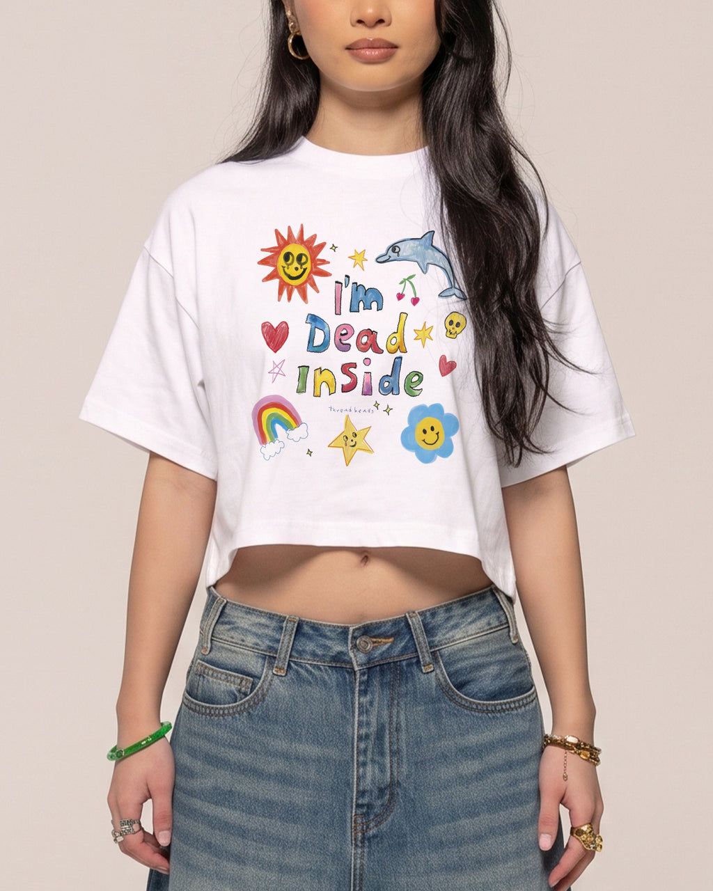 I'm Dead Inside Crop Tee product image 3