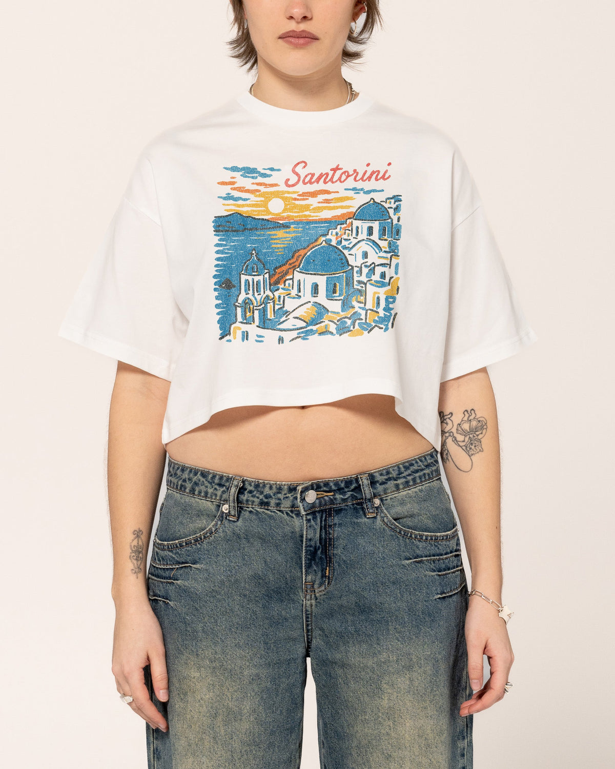 Santorini Sunset Crop Tee product image 1