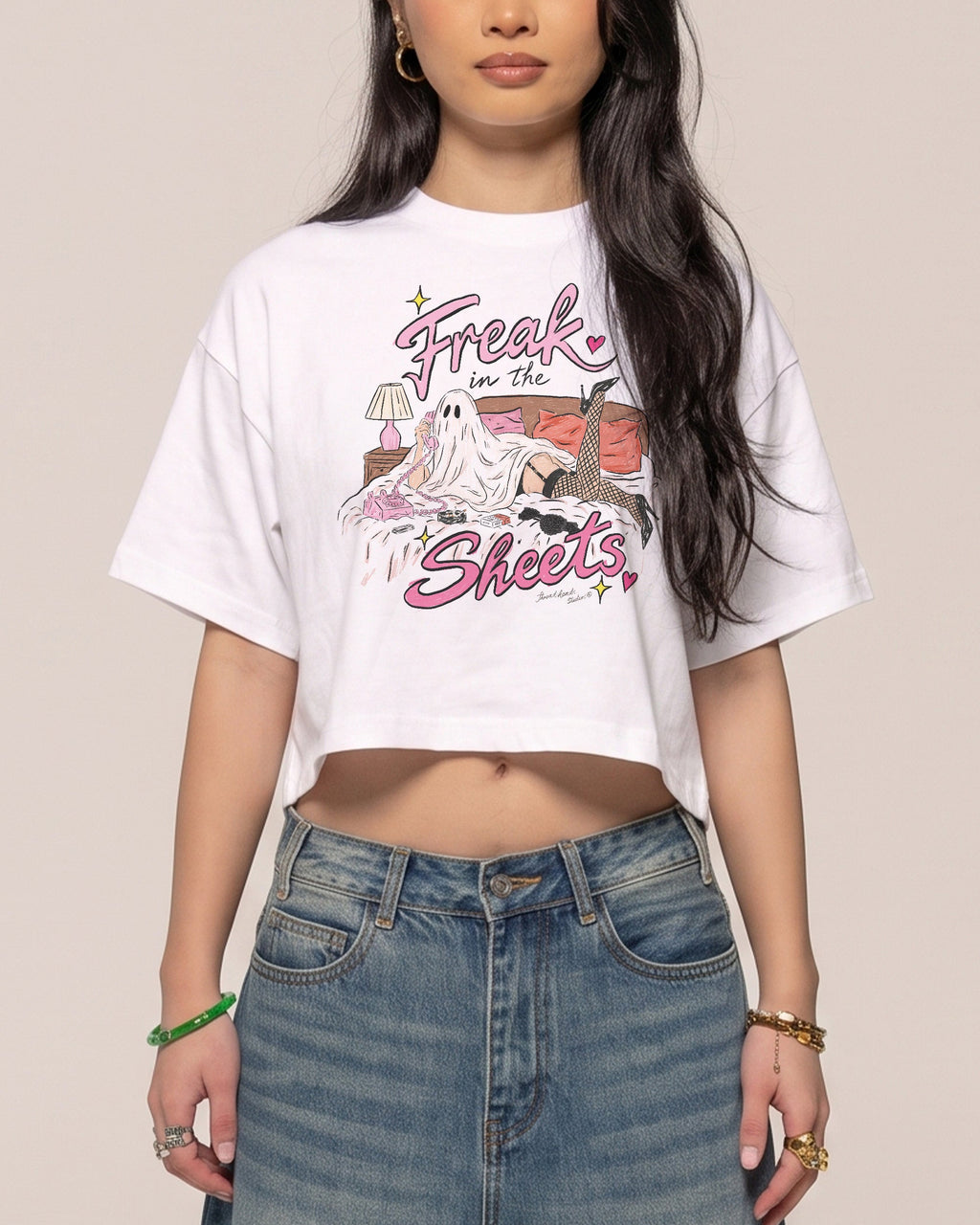 Freak in the Sheets Ghost Crop Tee product image 3