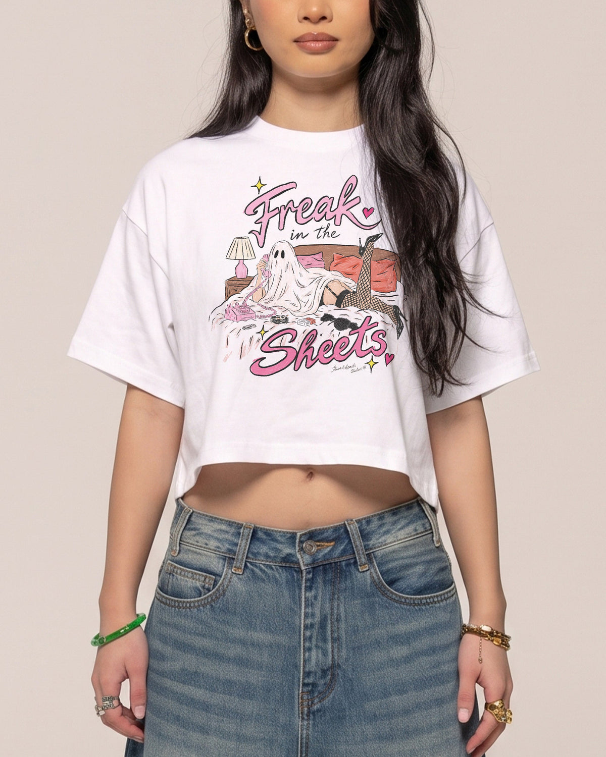 Freak in the Sheets Ghost Crop Tee product image 3