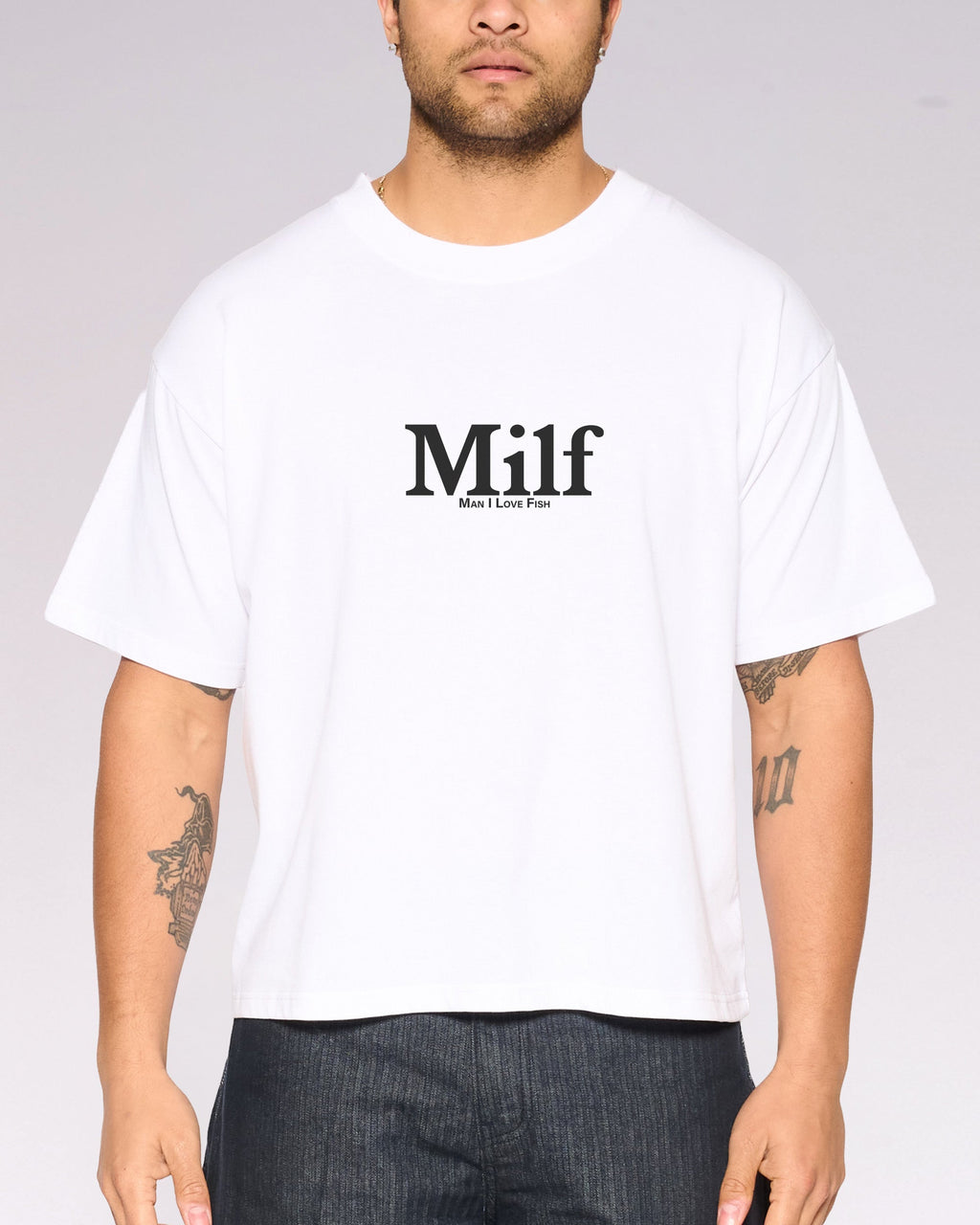 Man I Love Fish Oversized Crop Tee product image 2