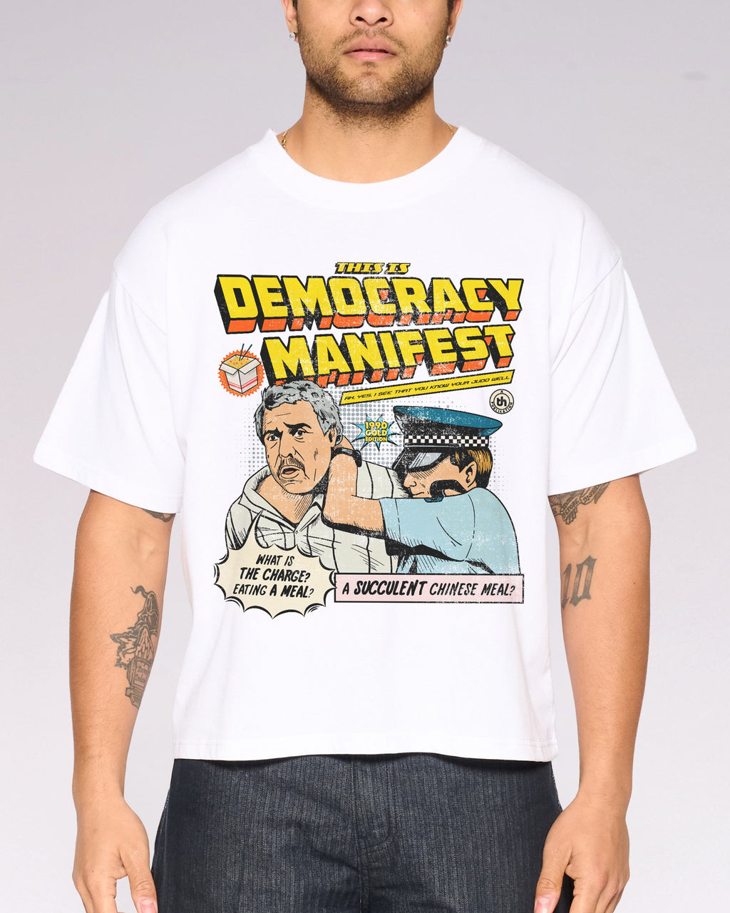 This is Democracy Manifest Oversized Crop Tee product image 1