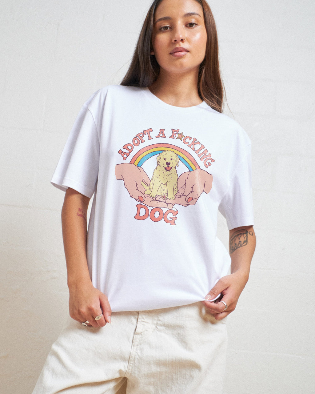 Adopt a F-cking Dog T-Shirt product image 2