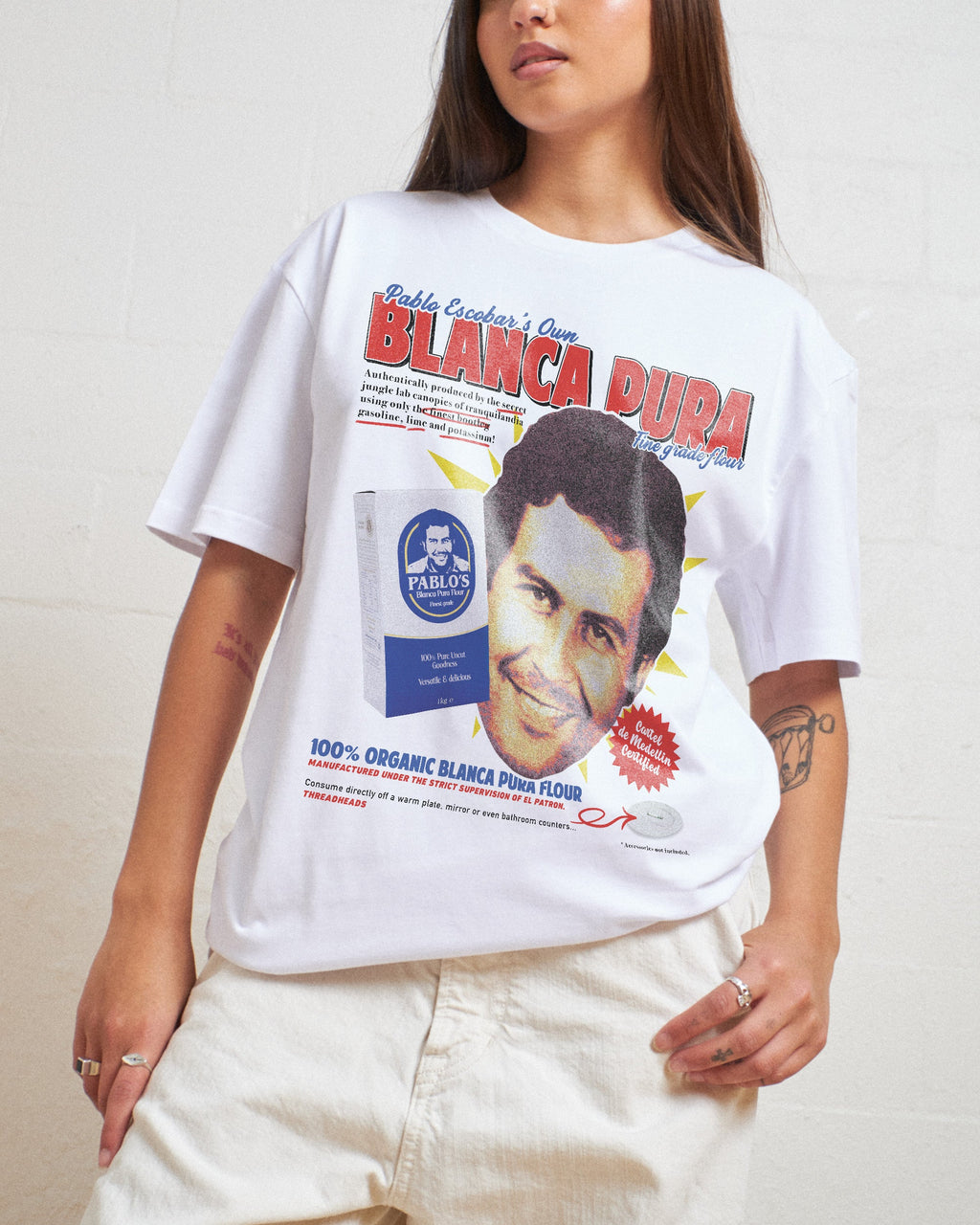 Pablo Escobar's Blanca Flour T-Shirt product image 1