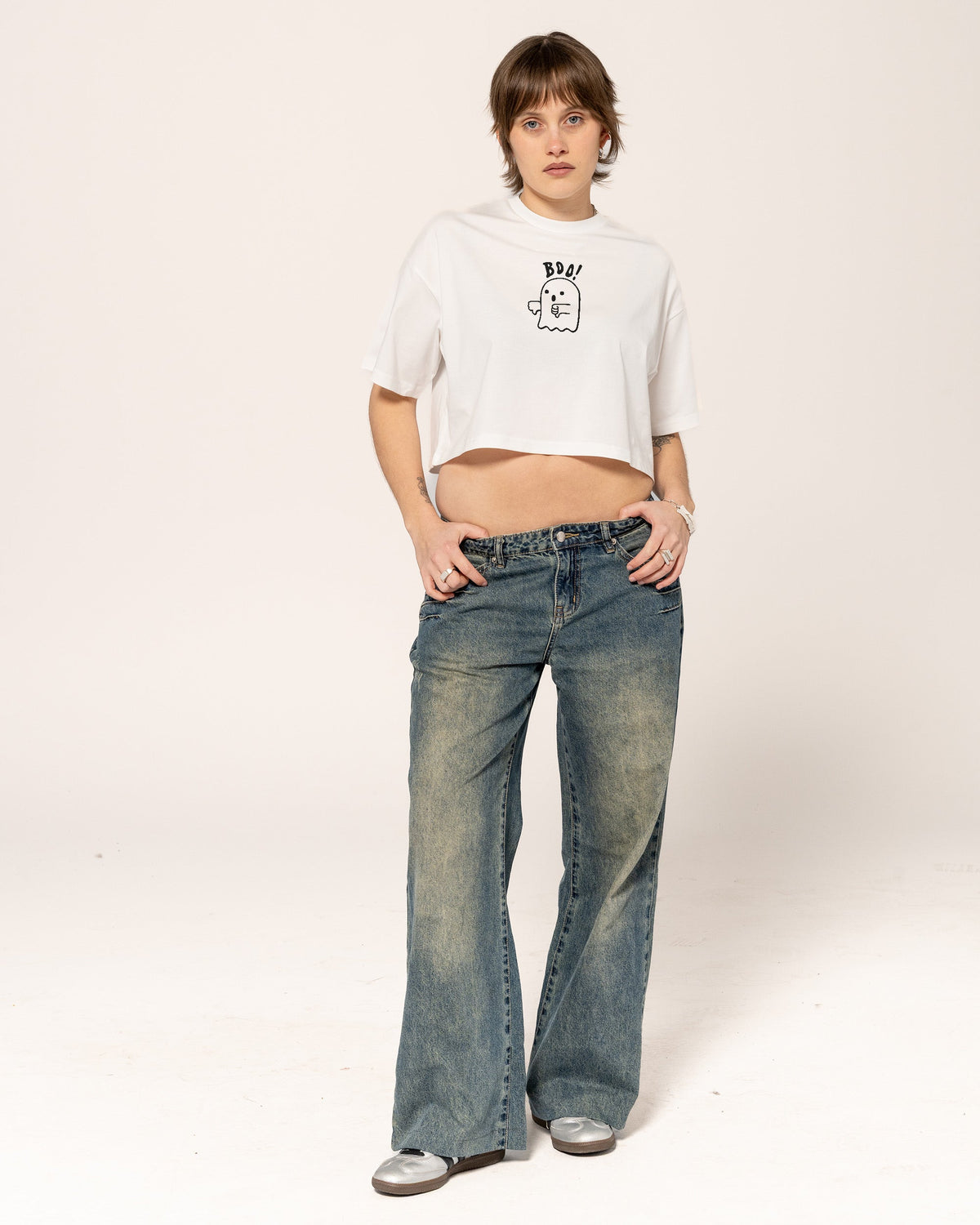 Boo Ghost Crop Tee product image 4