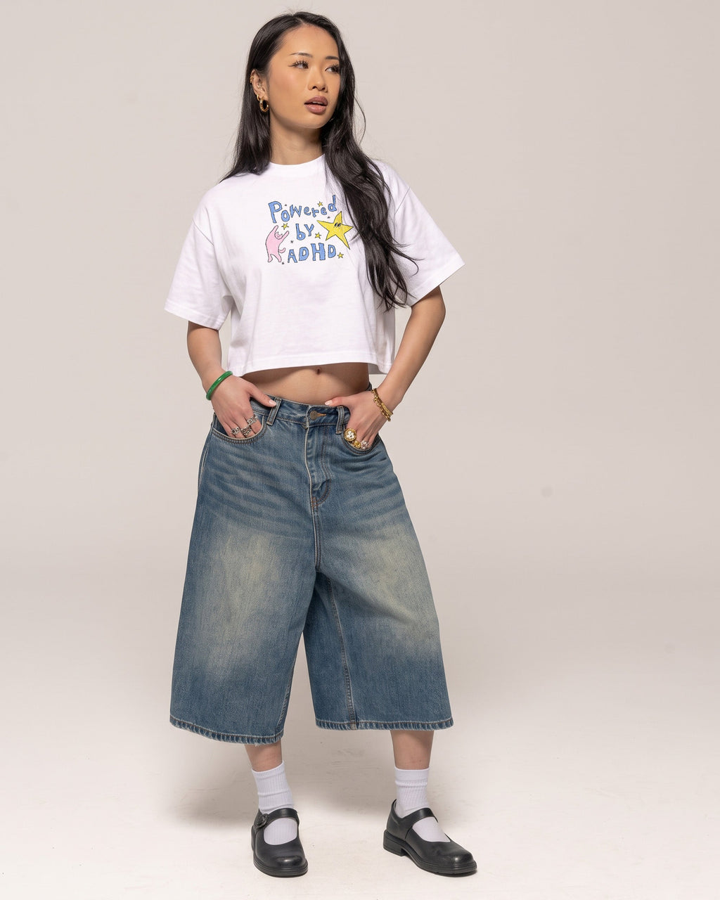 Powered by ADHD Crop Tee product image 2