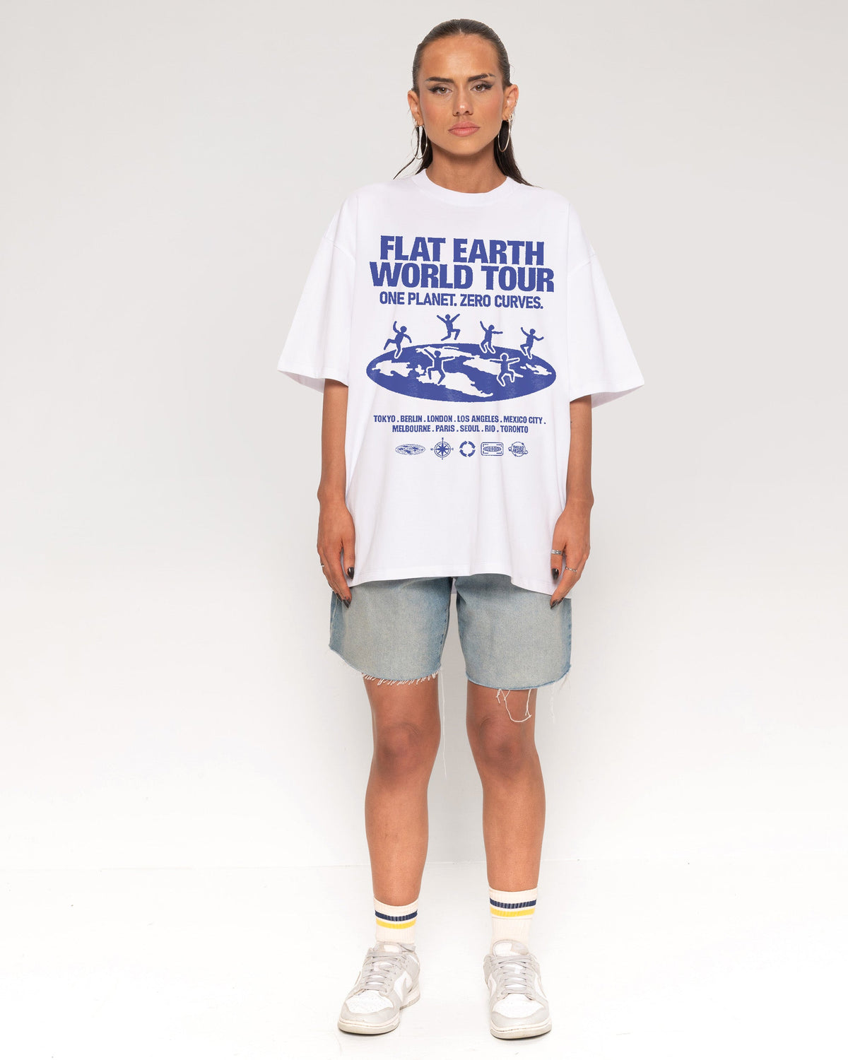 Flat Earth World Tour Oversized Tee product image 6