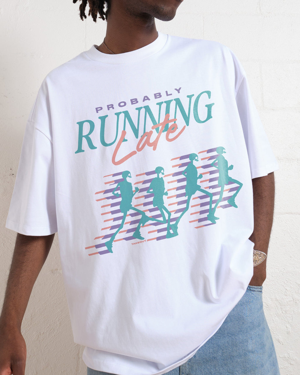 Probably Running Late Oversized Tee product image 3