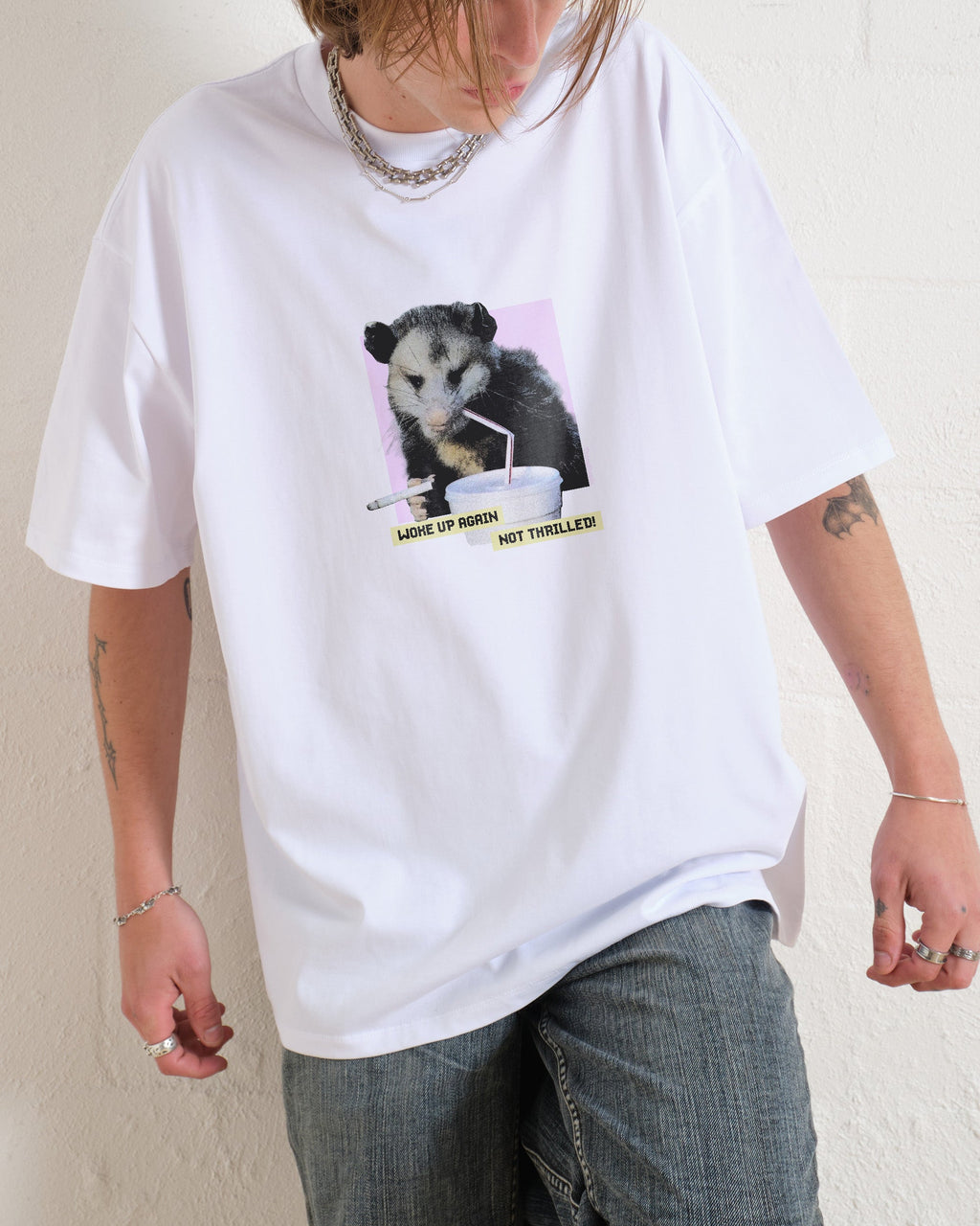 Woke Up Again, Not Thrilled Oversized Tee product image 2