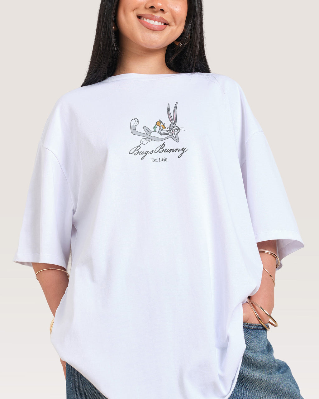 Bugs Bunny Book Crash Oversized Tee product image 6
