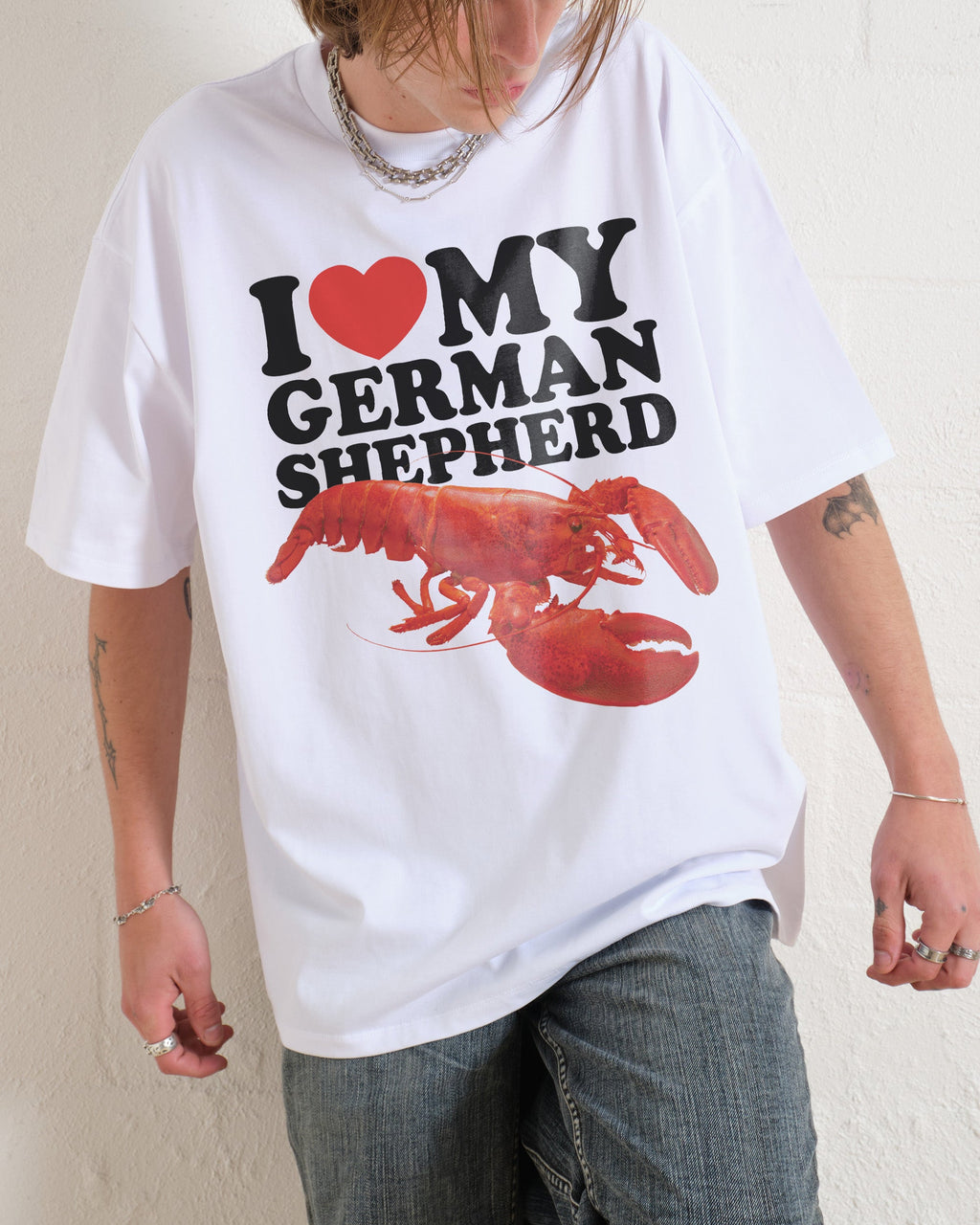 I Love My German Shepherd Oversized Tee product image 4