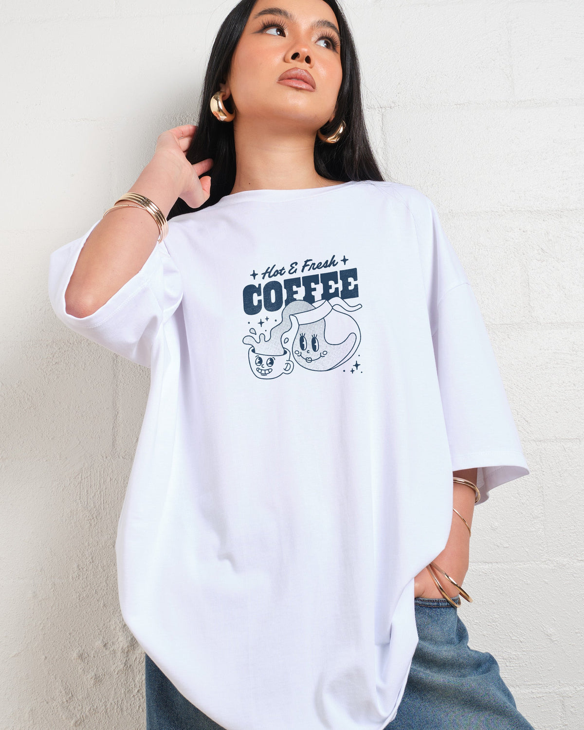 Hot & Fresh Coffee Oversized Tee product image 2