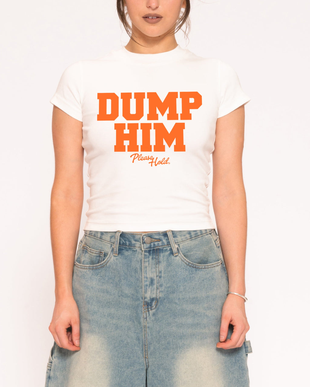 Dump Him Longline Baby Tee product image 1