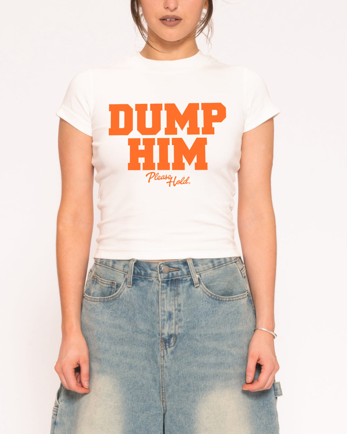 Dump Him Longline Baby Tee product image 1