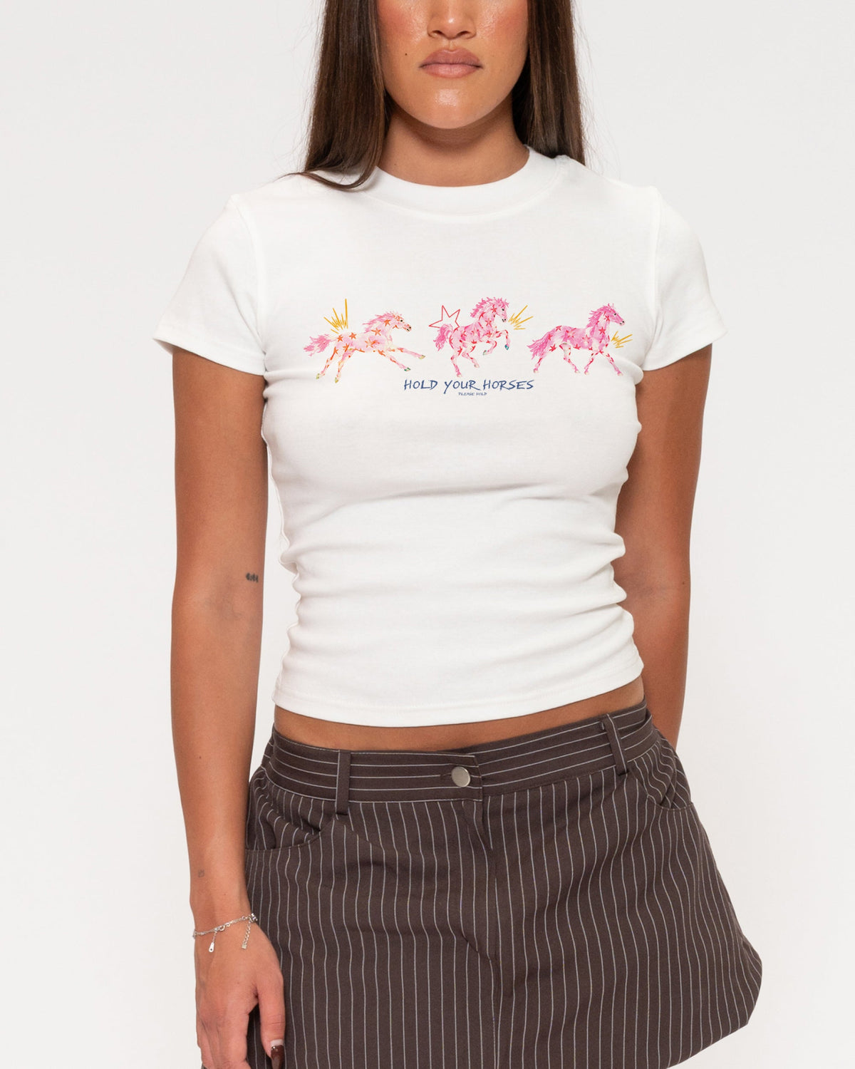 Hold Your Horses Longline Baby Tee product image 3