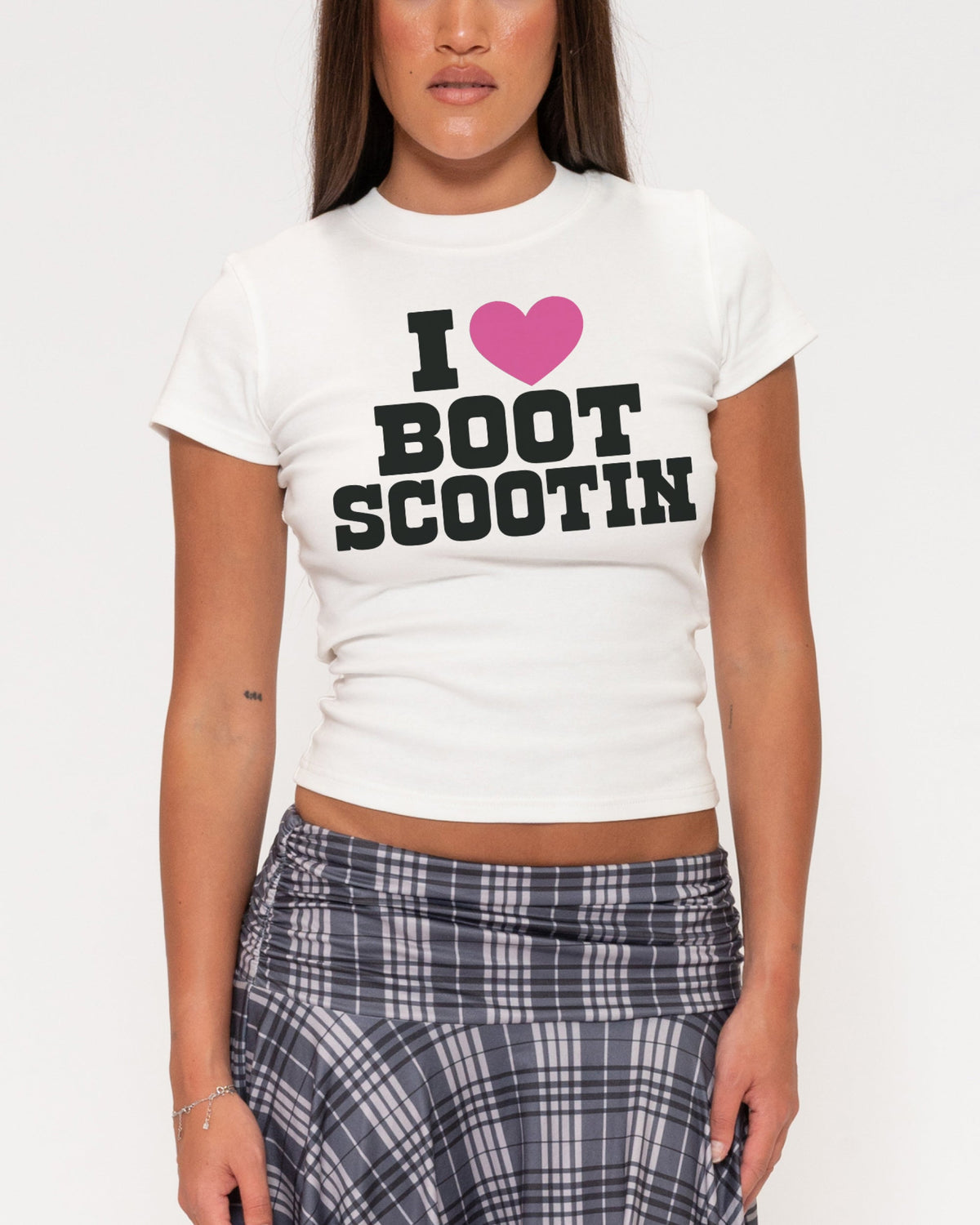 I Love Boot Scootin Longline Baby Tee product image 1